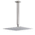 Brushed Nickel Square 12" Rain Shower Head 300mm Brass Ceiling Dropper Arm Set