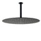 Matt Black Round 16" Extra Large Rain Shower Head 300mm Ceiling Dropper Arm Set