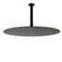 Matt Black Round 16" Extra Large Rain Shower Head 300mm Ceiling Dropper Arm Set