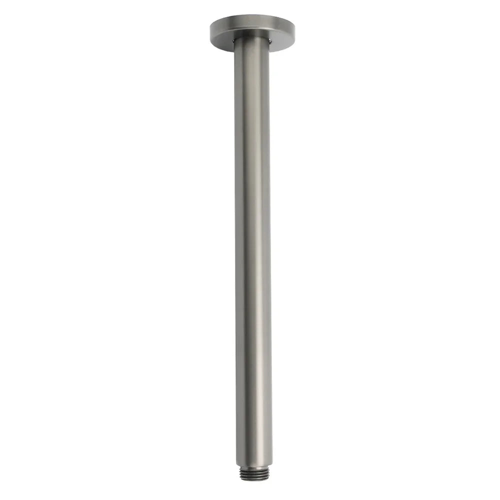 Gunmetal Round 300mm Brass Shower Arm Ceiling Mount Extension Dropper For Head