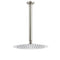 Brushed Nickel Round 10" Shower Rain Head + 300mm Brass Ceiling Dropper Arm Set