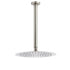 Brushed Nickel Round 10" Shower Rain Head + 300mm Brass Ceiling Dropper Arm Set
