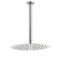 Brushed Nickel Round 12" Shower Rain Head + 300mm Brass Ceiling Dropper Arm Set