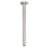 Brushed Nickel Round 12" Shower Rain Head + 300mm Brass Ceiling Dropper Arm Set