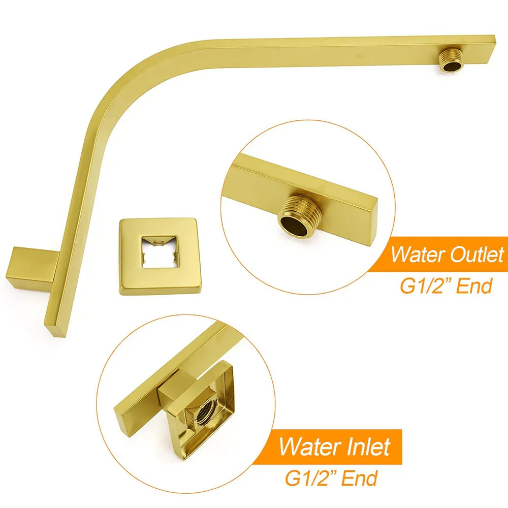 WELS Brushed Gold Square 8