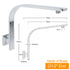 WELS Chrome Square 10" Thin Rainfall Shower Head + Brass Gooseneck Wall Arm Set