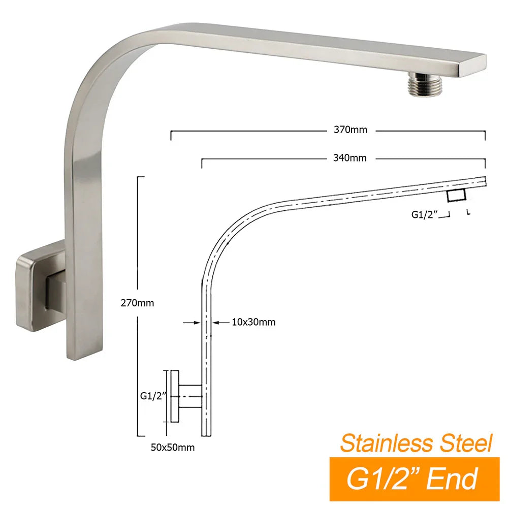Brushed Nickel Silver Square 10