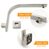 Brushed Nickel Silver Square 12" Rain Shower Head & Brass Gooseneck Wall Arm Set