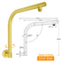Brushed Gold Round 12 Inch Rain Shower Head Swivel Brass Gooseneck Wall Arm Set