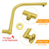 Brushed Gold Round 12 Inch Rain Shower Head Swivel Brass Gooseneck Wall Arm Set
