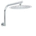 Chrome Round 12" Large Rainfall Shower Head + 360°Swivel Gooseneck Wall Arm Set