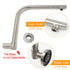 Brushed Nickel 8" Round Rainfall Shower Head 360°Swivel Gooseneck Wall Arm Set