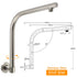 Brushed Nickel 10" Round Rainfall Shower Head 360°Swivel Gooseneck Wall Arm Set