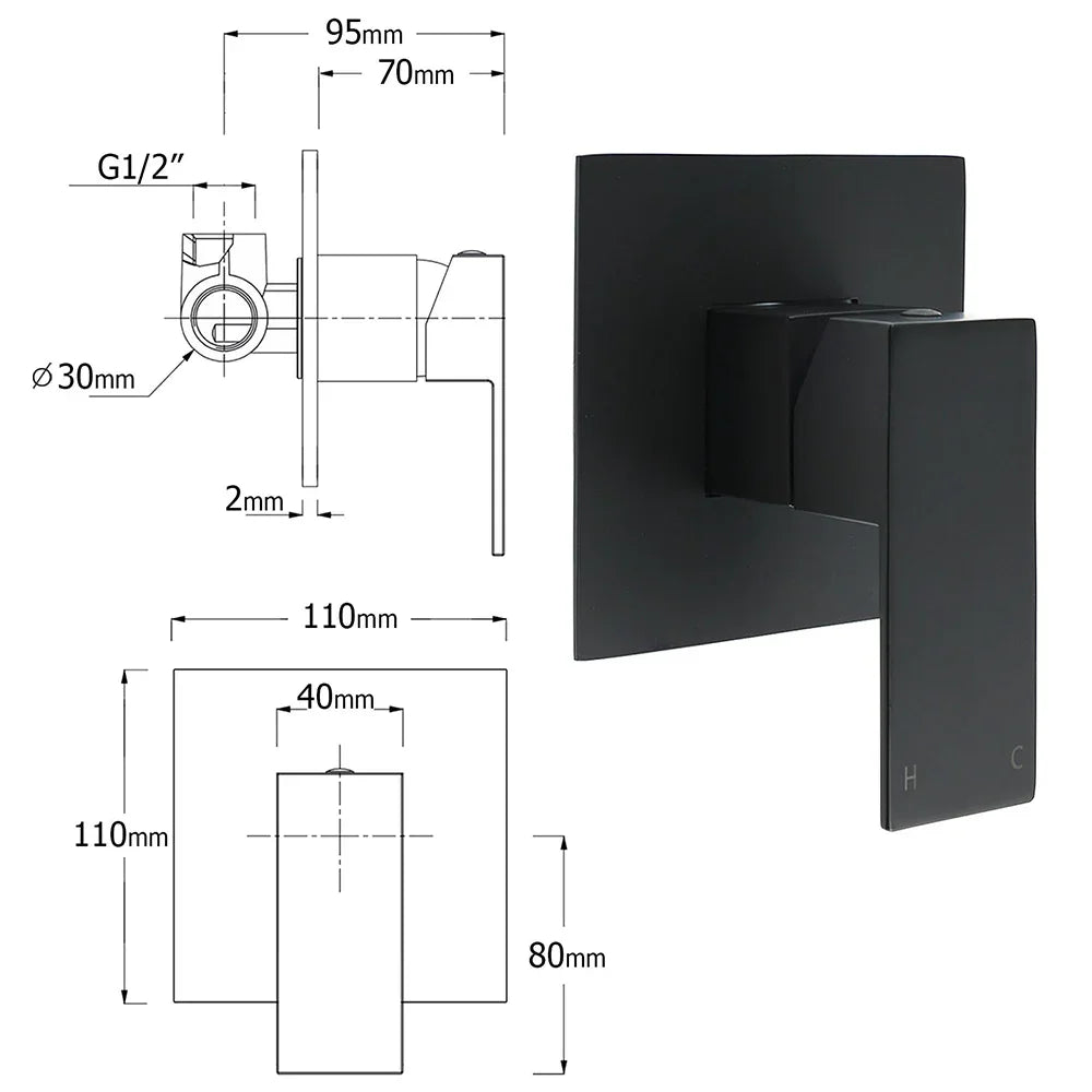 Matt Black Twin Set 12