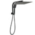 WELS Matt Black Dual Set 16" Extra Large Shower Head 3 Modes Handheld Gooseneck Arm Diverter