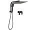 Matt Black 2in1 Set 16" Large Shower Head 3 Modes Handheld Gooseneck Arm Twin Taps Set