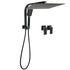 Matt Black 2in1 Set 16" Large Shower Head 3 Modes Handheld Gooseneck Arm Twin Taps Set