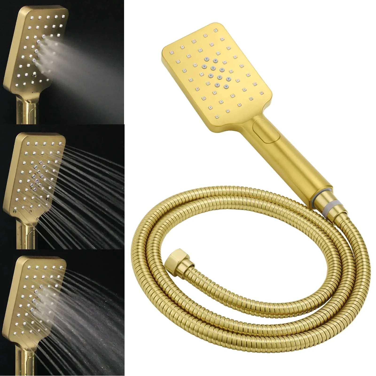 WELS Brushed Gold Twin Shower 8