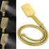 WELS Brushed Gold Twin Shower 8" Rain Head Handheld Diverter Wall Arm Square Taps