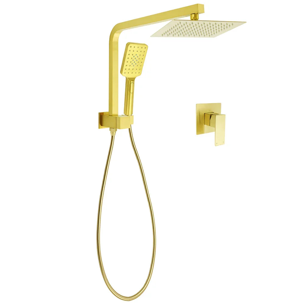 WELS Brushed Gold Twin Shower 8