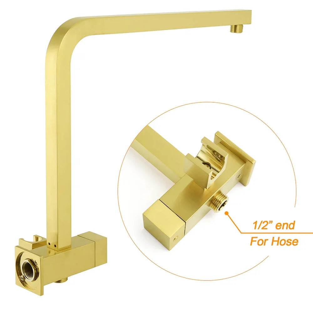 WELS Brushed Gold Twin Shower 12
