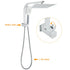 WELS Dual 10" Square Rain Shower Head Handheld Spray Diverter Wall Arm Set