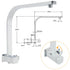 WELS Square Twin Shower Head Chrome 12 inch 3 Mode Handheld Diverter Wall Arm Set