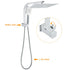 WELS Square Large 12" Shower Head 3 Mode Handheld Diverter Wall Arm 2in1 Set + Taps