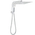 WELS Square Twin Shower Head Chrome 16" Large 3 Mode Handheld Diverter Wall Arm Set