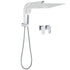 WELS Square Extra Large 16" Shower Head 3 Mode Handheld Diverter Wall Arm 2in1 Set + Taps