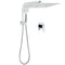 WELS Square Chrome 16" Large Shower Head 3 Mode Handheld Diverter Wall Arm 2in1 Set + Mixer