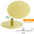 WELS Brushed Gold Round Dual Shower Head Set Simple Hold Handheld Gooseneck Arm Twin Taps