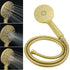 WELS Brushed Gold Round 2in1 8" Shower Head Set Diverter Wall Arm Stainless Steel Handheld + Mixer