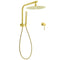 Brushed Gold Round Large 12" Rain Shower Head Stainless Steel Spray Handheld Wall Small Face Mixer Set