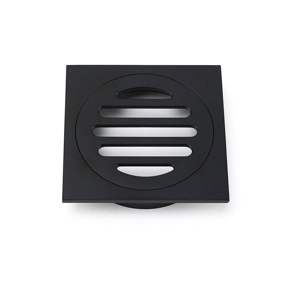 Matt Black Stainless Steel 85x85mm Small Square Shower Grate Floor Drain 72mm Outlet