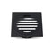 Black Bathroom 110mm Small Square Shower Grate Floor Drain 95mm Outlet Watermark