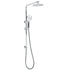 Chrome Round 8" Rainfall Shower Head 3 Modes Handheld Rose Silde Rail Twin Set