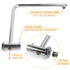 Chrome Round 8" Rainfall Shower Head 3 Modes Handheld Rose Silde Rail Twin Taps Set