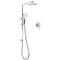 Chrome Round 8" Rainfall Shower Head 3 Modes Handheld Rose Silde Rail Twin Set Mixer