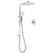 WELS Twin Shower Set Large Round 12" Rainfall Head 3 Modes Handheld Silde Rail + Mixer