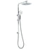 WELS Chrome 9" Rain Shower Head 3 Modes Handheld Rose Slide Rail Set Diverter
