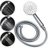 WELS Chrome 9" Rain Shower Head 3 Modes Handheld Rose Slide Rail Set Twin Taps