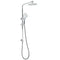 Chrome Double Square 8" Shower Head Set 3 Function Handheld Rail Diverter Arm