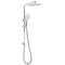 250mm Rain Shower Head Round Handheld Sliding Rail Diverter Arm 2in1 Set Chrome