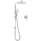 WELS Chrome 10" Rain Shower Head Round Handheld Sliding Rail Diverter Arm Twin Set Mixer