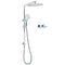 WELS Double Round Shower Head Handheld Sliding Rail Arm Chrome 12" Rainfall Twin Taps Set