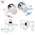 WELS Double Round Shower Head Handheld Sliding Rail Arm Chrome 12" Rainfall Twin Taps Set