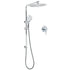 WELS Round Shower Head Handheld Sliding Rail Arm Chrome 12" Rainfall 2in1 Mixer Set