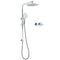 WELS Chrome 9" Plastic Rain Shower Head 3 Modes Handheld Rose Slide Rail Twin Taps