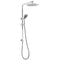 WELS Chrome Round 9" Rain Shower Head 5 Modes Massage Handheld Sliding Rail Set
